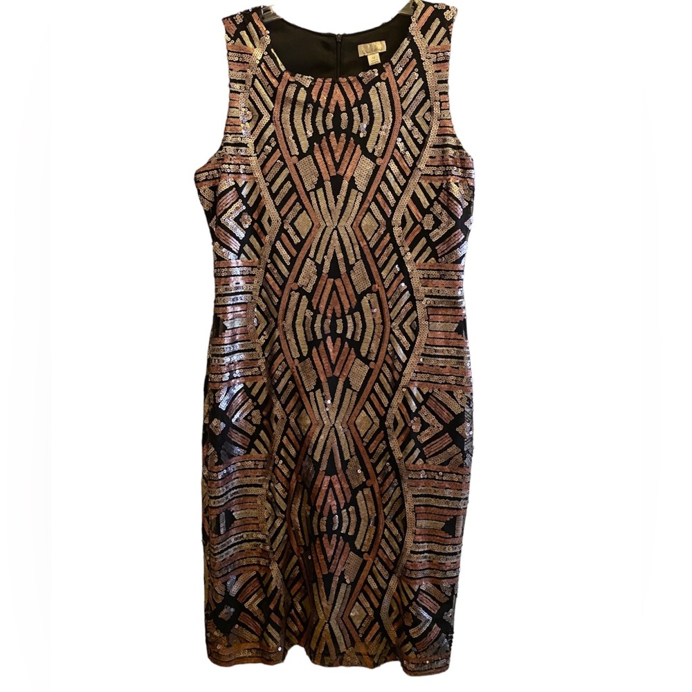 Olivia Matthews Black Sequin Dress